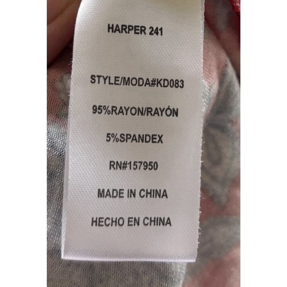Harper 241 Boho Red Paisley Floral Tank Dress XL Cottagecore Vacay Cruise Resort - Picture 8 of 8